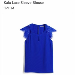 Briton Ivy Kalu Lace Sleeve Blouse Sz M